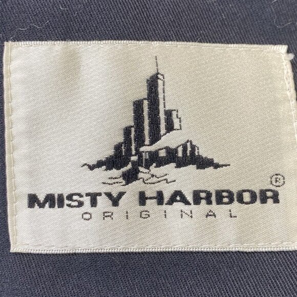 Vtg‎ Misty Harbor Trench coat Men’s 44 Reg Blue Removable Liner Belt All Weather - Picture 10 of 16